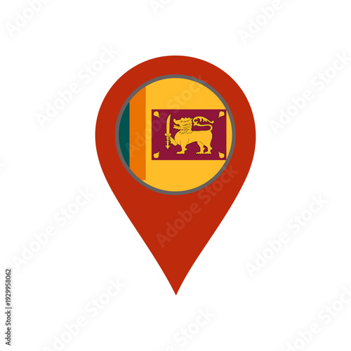 pin with the sri lanka flag vector 
Vector pin with the flag on a white background