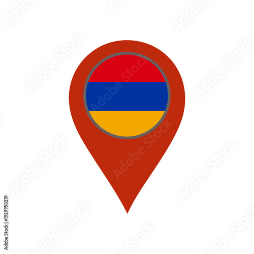 pin with the Armenia flag vector 
Vector pin with the flag on a white background
