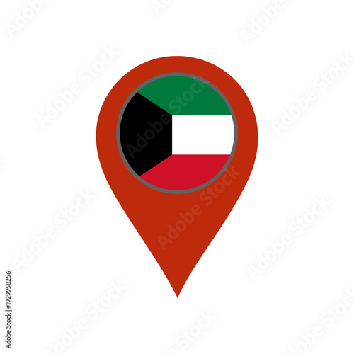 Free Download pin with the kuwait flag vector 
Vector pin with the flag on a white background - GFXLoad