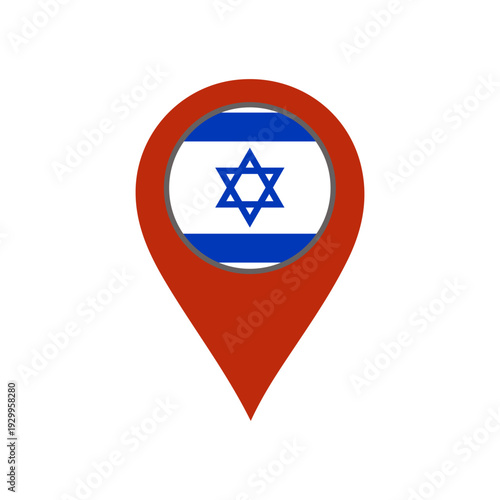 pin with the Israel flag vector 
Vector pin with the flag on a white background