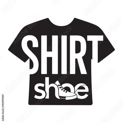 Creative Shirt Typography Logo Design, Men's Fashion Wordmark