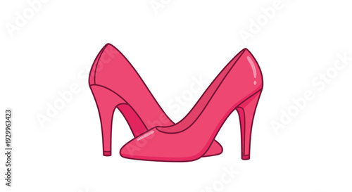 Pink high heels image, fashion photography, elegant style for women's footwear.