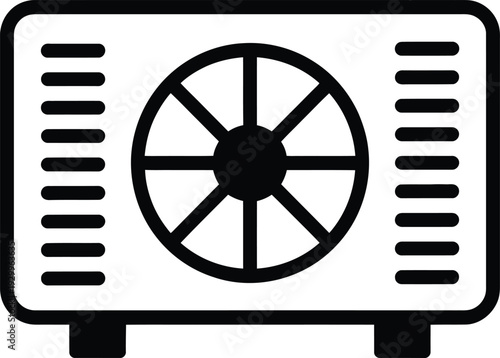 Safe Vault Icon Vector – Security Locker Bank Safe Line Illustration