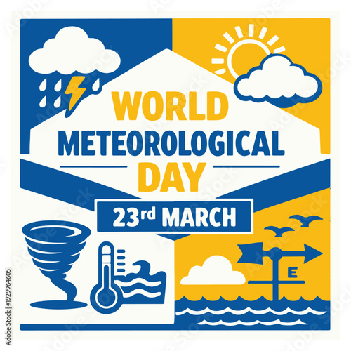 World Meteorological Day Flyer – Climate, Weather Science and Environmental Awareness Event