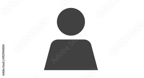 Simple user icon representing a person or profile.