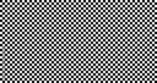 Seamless black and white checkered texture, resembling a chessboard or a racing finish flag. Classic geometric pattern for backgrounds, apparel design, or surface visualization.