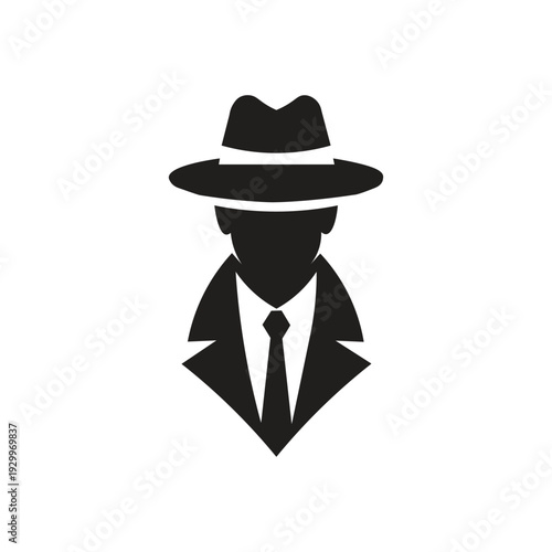 The iconic image of a detective wearing a hat silhouette illustration is a classic symbol that represents mystery, investigation, and disguise. This icon often comes in a minimalist, cartoon, or noir 