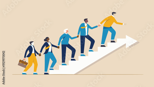 Set of 5 business teamwork icons vector