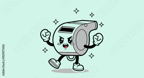 Cheerful Cartoon Toaster Dancing Focused On Main Subject.