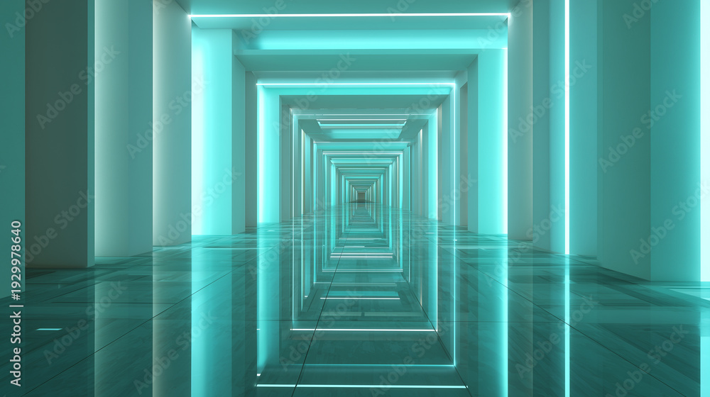 Obraz premium Abstract Light Tunnel Background