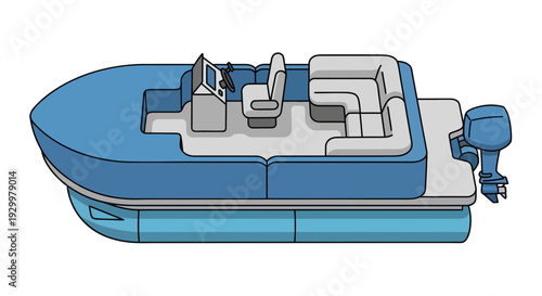 Pontoon Boat Image, Photography, Leisure and Recreation, Water Transport, Summer Fun