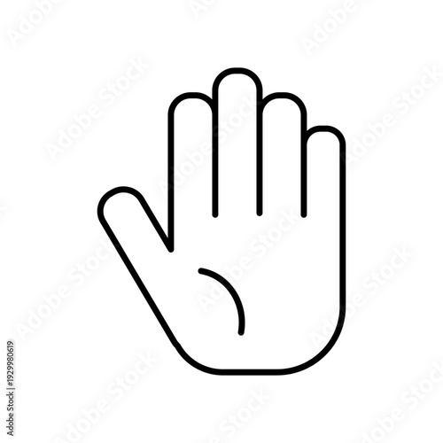 左手のストップハンドアイコン