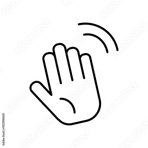 手を振る手のアイコン