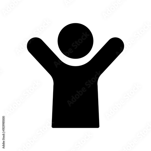 両手を上げる人のアイコン