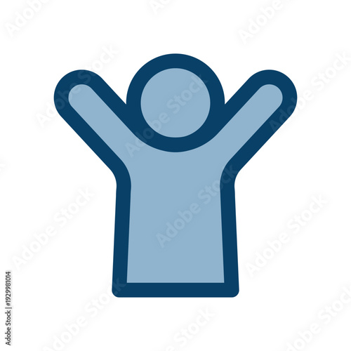 万歳する人のアイコン