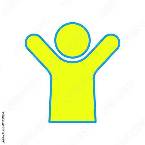 成功を祝う人物のピクトグラム