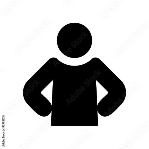 胸を張るビジネスパーソンのアイコン