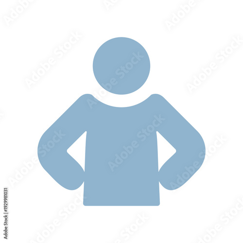 腰に手を当てたピクトグラム