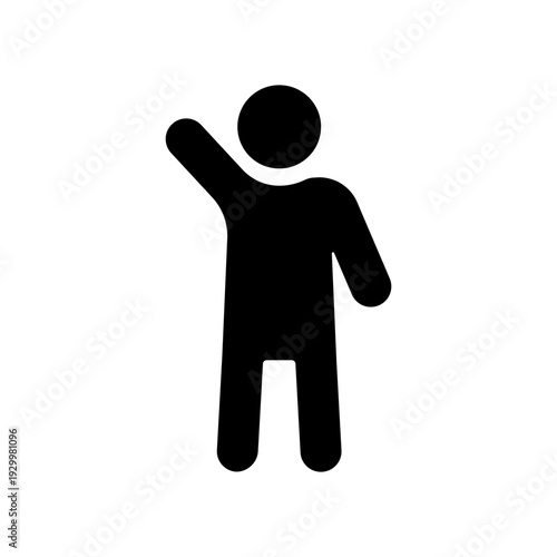 片手を上げる挨拶のアイコン