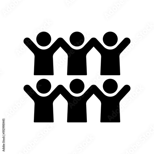 賛成する6人のバストアップアイコン