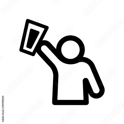 グラスを掲げる人のアイコン