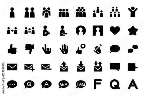 ユーザーとチーム関連のUIアイコン40個セット