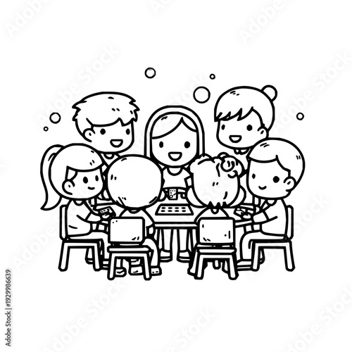 Children Playing Video Games Together at Home