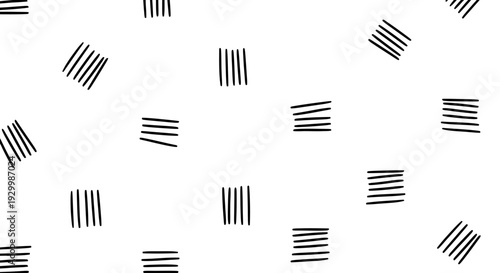 Abstract pattern of hand-drawn vertical and horizontal lines on a white background.