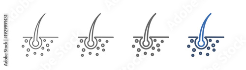 
outline icon set skin cell with skin cell design