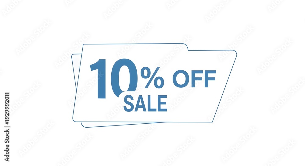 Obraz premium Discounted Offer Sale: A graphic illustrating a 10% off sale, perfect for promoting special offers, deals, and discounts to attract customers and drive sales.