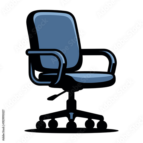 Ergonomic office swivel chair with adjustable height sits ready for executive work.