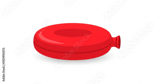 Red kitchen whisk for mixing and blending ingredients isolated on white background vector illustration