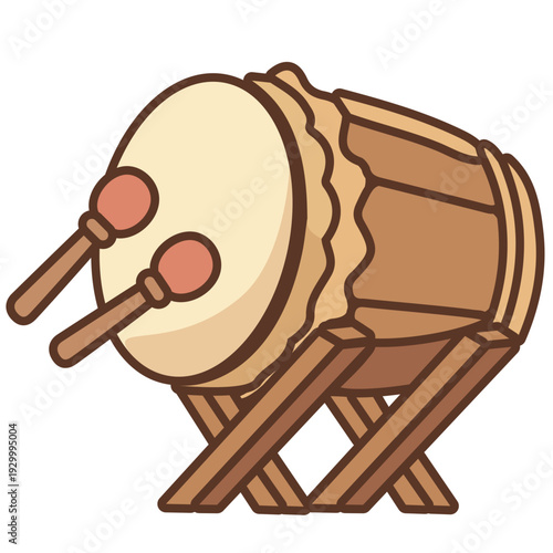Illustration of a Bedug Drum