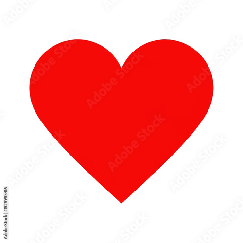 Red Heart Shape Symbol Love Icon.