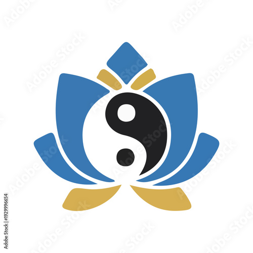 Yin Yang Lotus Icon