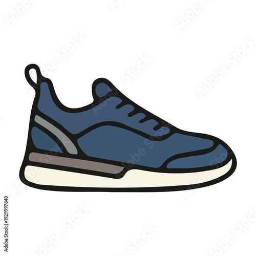 Blue Sneaker Illustration