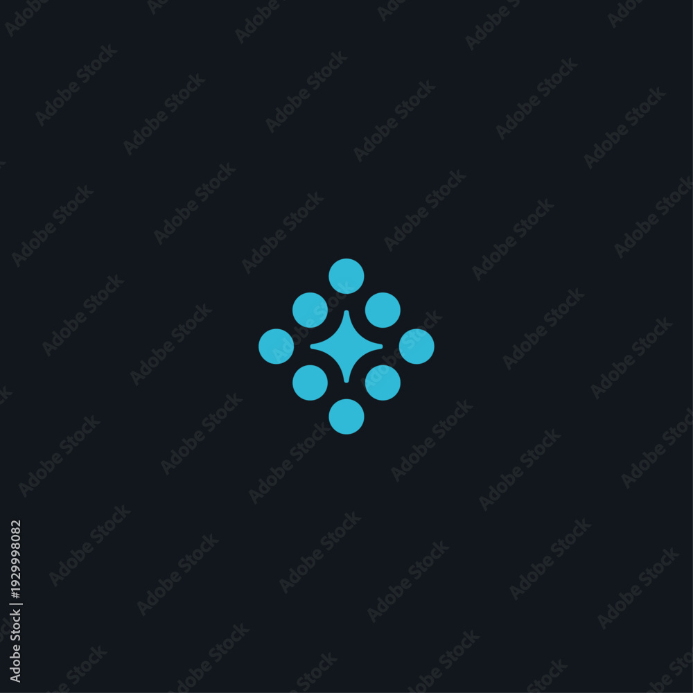 Fototapeta premium Dot abstract logo icon flat vector design