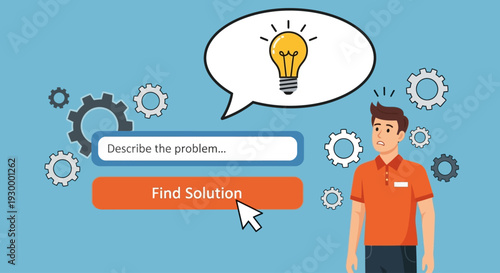 Camping illustration with 404 error message in a circular frame, featuring tents and trees at dusk