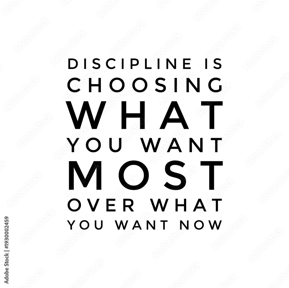 Fototapeta premium Motivational quotes for success in life. Discipline quotes. 