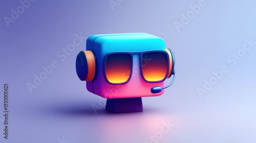 Modern 3d design of chatbot helping customers in a sleek digital support environment