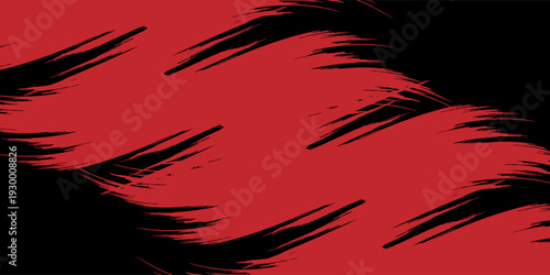 Grunge texture effect background. Distressed rough dark abstract textured. Black isolated on red.