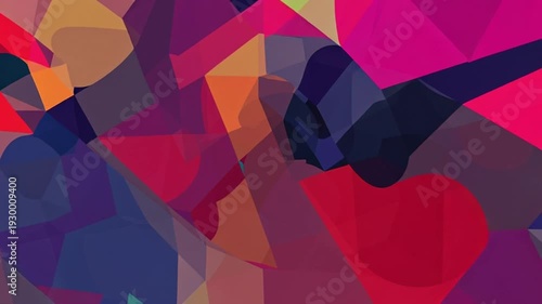 Vibrant Abstract Geometric Shapes in Motion.