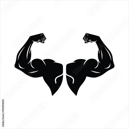 vector illustration of a man lifting weights