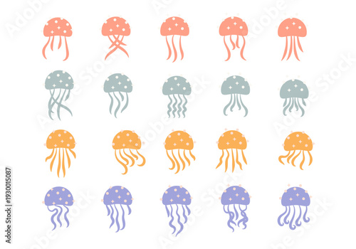 Soft Pastel Jellyfish Element