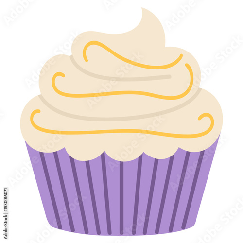 Vanilla Cupcake Illustration