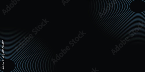 Blue abstract background with glowing circles. Swirl circular lines pattern. Geometric spiral. Twirl element. Modern graphic design