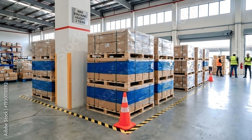 PPE hard hats and inspection clipboard in industrial workshop