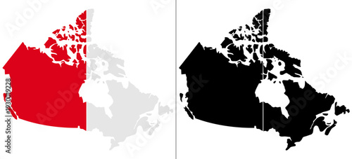 Geographical comparison of canadian provinces and territories with highlighted regions