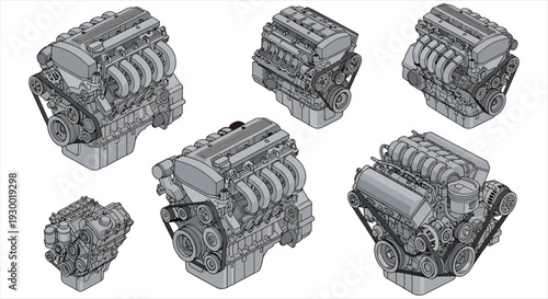 Mechanical Vehicle Blueprint – Automotive Engineering CAD Technical Drawing and Industrial Concept