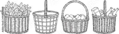 Hand Drawn Kitchen Whisk Vector Illustration Vintage Cooking Utensil Line Art